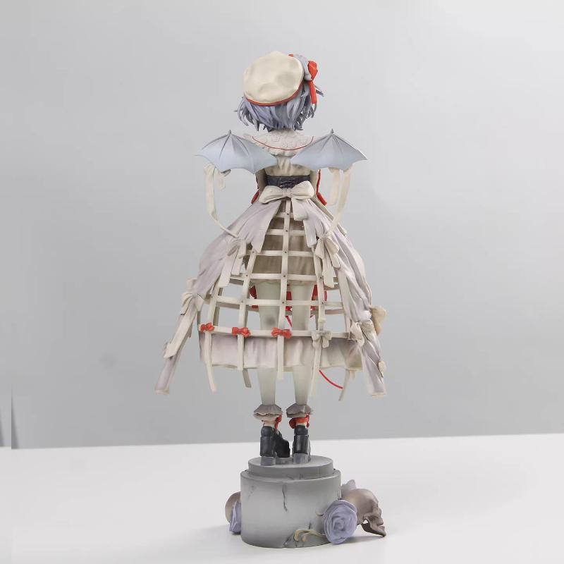 New 27cm Project Remilia Scarlet Anime Short Hair Girl Collectible Figure Desktop Decor Statue For Anime Fans Collection Display