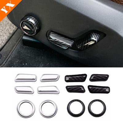 Carbon Silber Garnieren Auto Sitz Schalter Taste Abdeckung Dekoration Aufkleber Rahmen Trim Für Volvo Polestar 2 Zubehör -2024