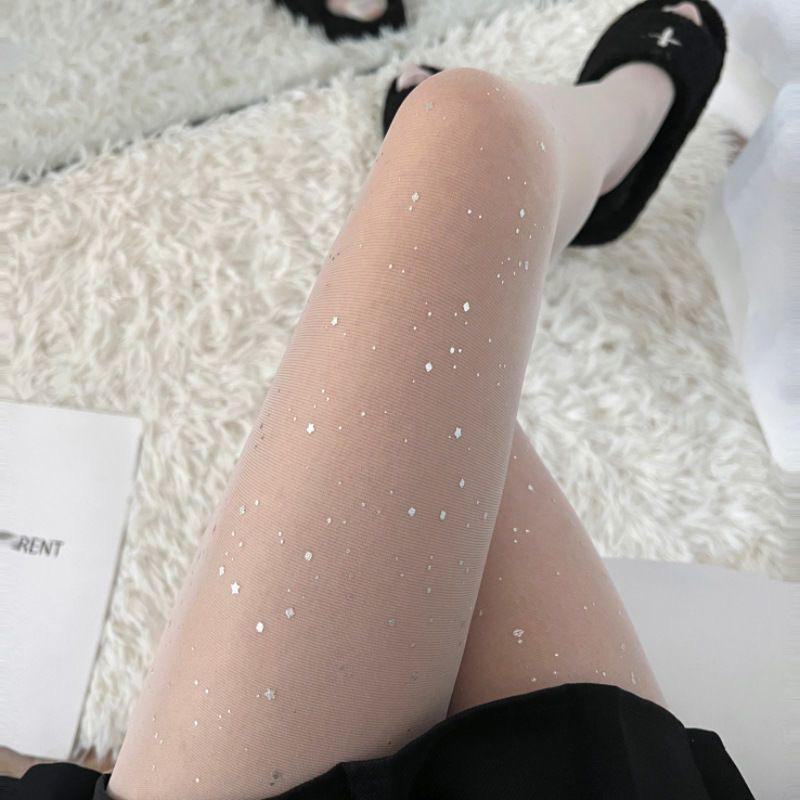 Mu Ruan Shiny Galaxy Star Pantyhose - Ultra-Thin, Sexy & Popular Women's Stockings