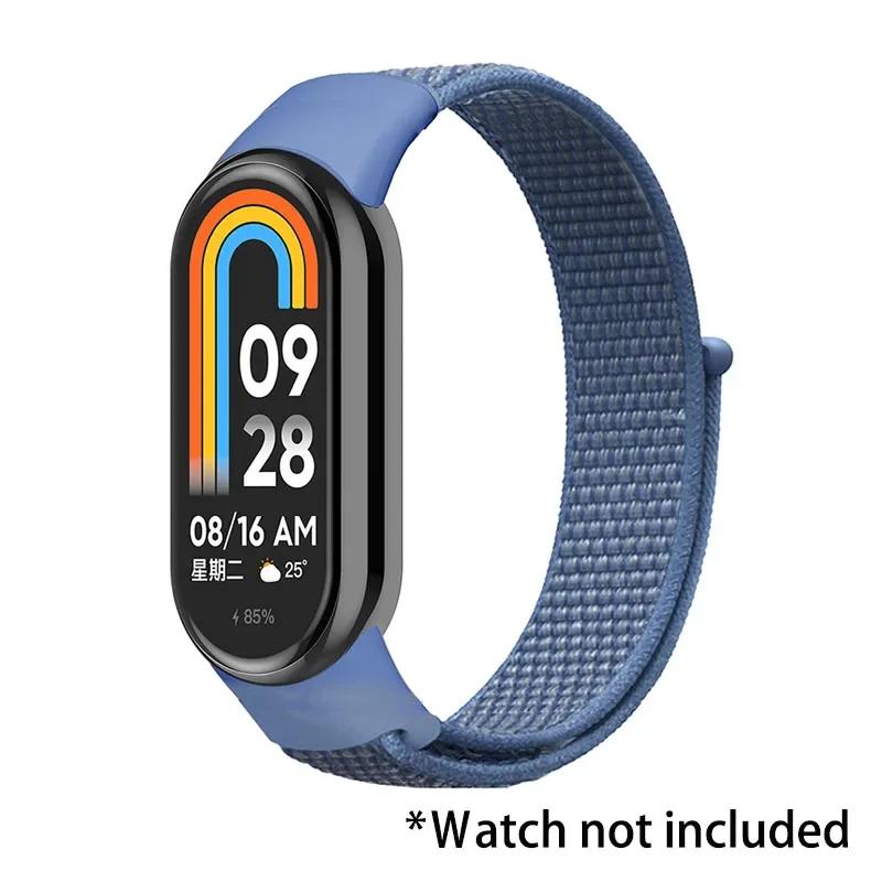 Nylon Loop Strap for Xiaomi Mi Band 9 8 7 6 5 4 3 Breathable Wristband Smartwatch Bracelet Sports Pulsera Watchband Miband 9 NFC