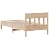 Vidaxl Bed Frame Without Mattress, 75X190 Cm, Solid Pine Wood