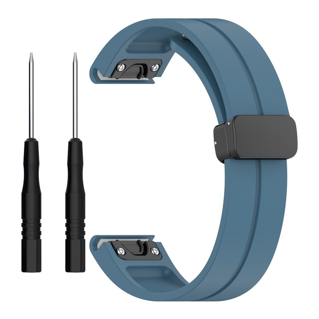 Silicone Watch Band for Garmin Fenix 8 43mm/Forerunner 570 42mm/Fenix 7S/6S/5S,Magnetic Buckle 20mm Sport Strap with Tools