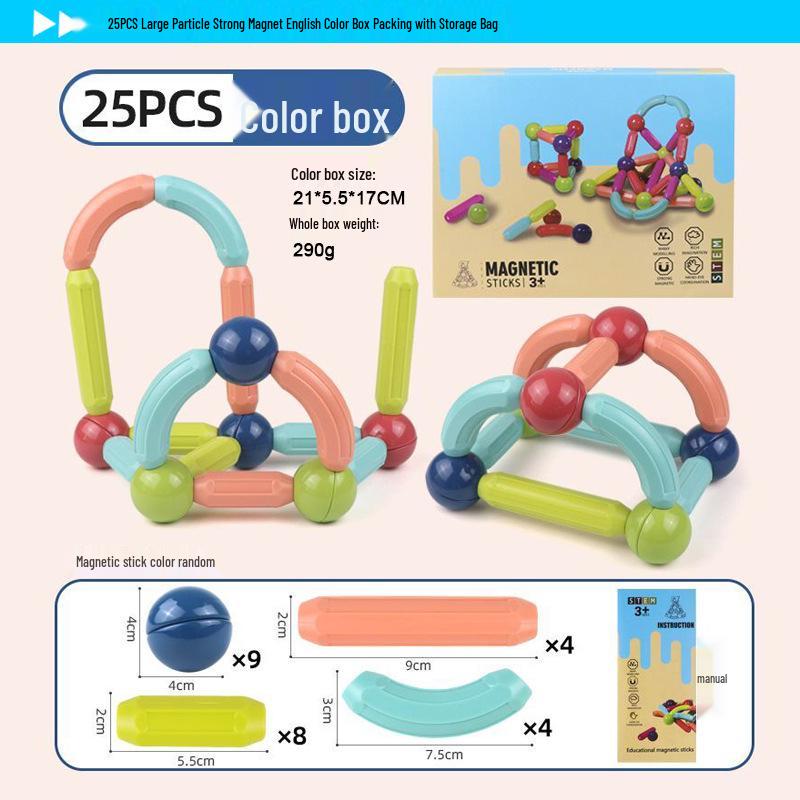 Children's Magnetic Sticks & Tiles Building Set – Versatile, Educational Early Learning Toy