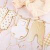 2pcs Neutral Gold Baby Shower Paper Garland, Pre-Assembled Baby Boy Banner Baby Girl Sign Gender Reveal Decorations Various Baby Clothes Banner for