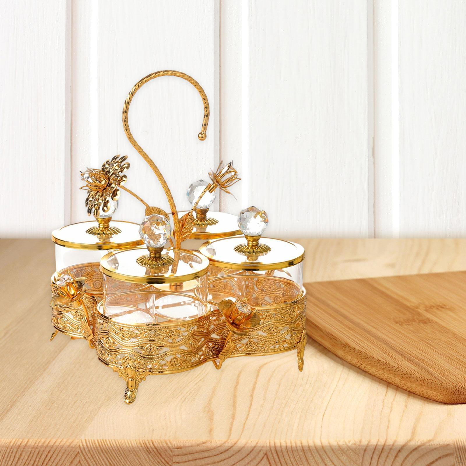 

Поднос для сухофруктов Разделенное блюдо для закусок 4 секции Контейнер для хранения продуктов Тарелка Разделенная сервировка