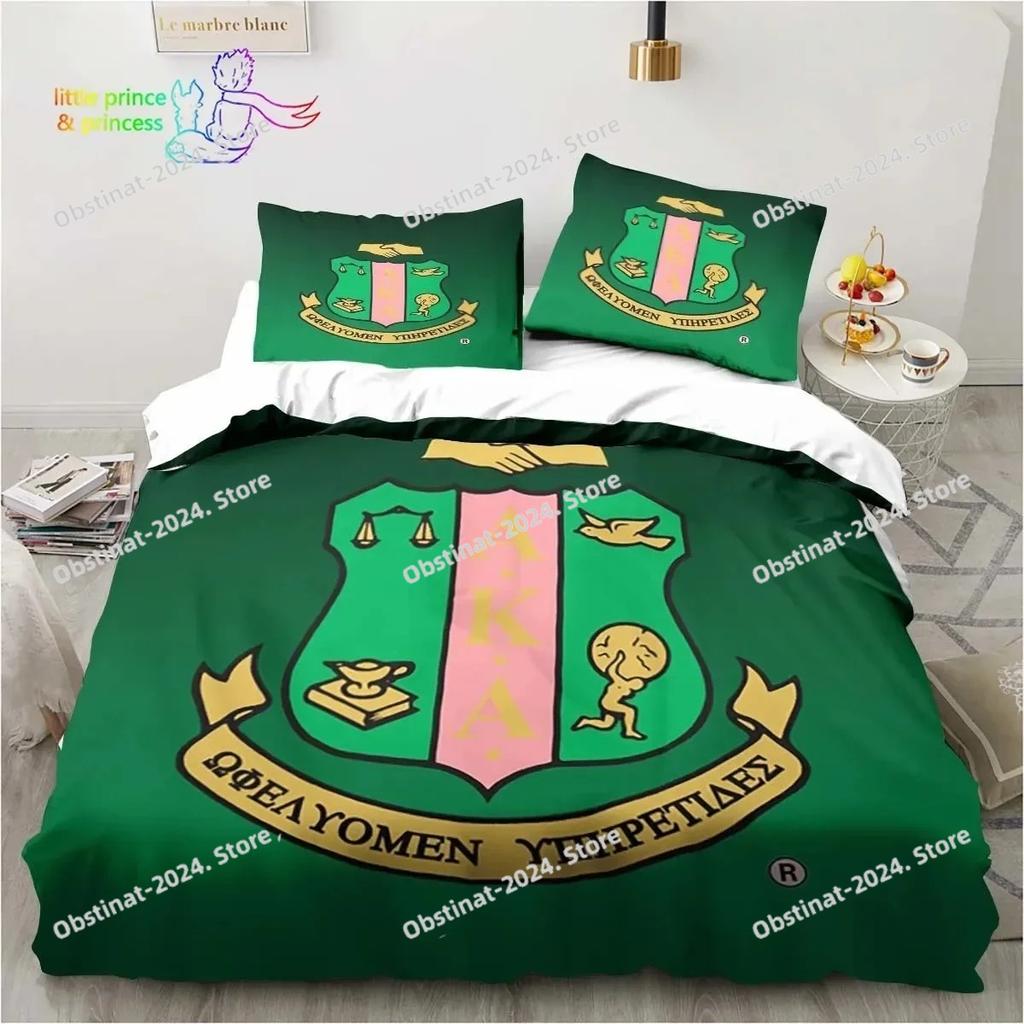 3D Print Alpha Sorority Kappa Alpha AKA Bedding Set Single Twin Full Queen King Size Bed Set Aldult Kid Bedroom