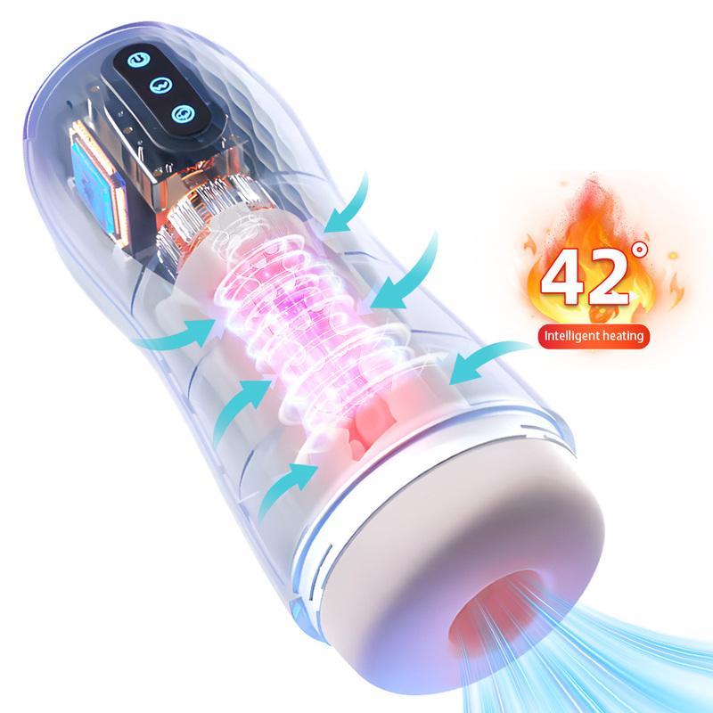 Automatic Male Sucking Masturbator Vibration Blowjob Machine Heating Masturbation Cup Sex Toys Adult for Men Masturbate Supplies