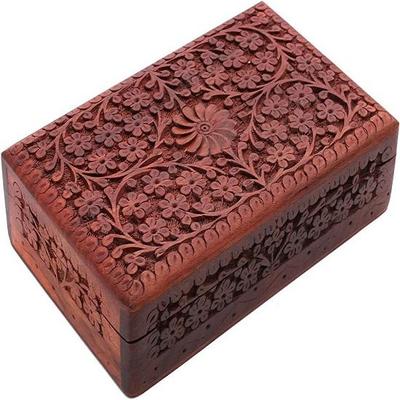 Wood Jewelry Box Jewellery Organizer Keepsake Box Wood Trinket Box Wood Wood Jewellery Box Decorative Storage Organizer Intricate Carved