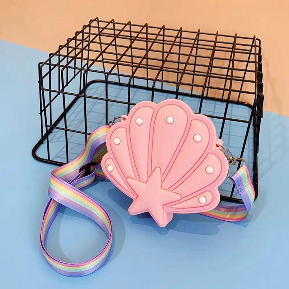 Silikonowa muszla w kształcie muszli Premium torebki muszelkowe z bąbelkami Portmonetka Zabawka do ściskania Wszechstronna torba na ramię Dziewczynki