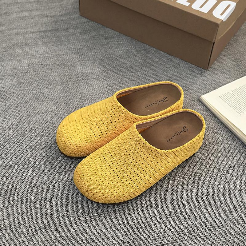 Non-slip Comfortable Bag Head Slippers Women's Spring and Summer New Outer Wear Casual One-pedal Lazy Half Slippers Tide