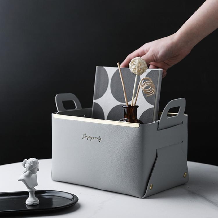Creative Leather Storage Boxes Small Things Collection Help You to Save Spac