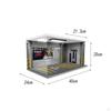 1/18 Acrylic Display Case for Diecast Cars with Illuminated Parking Scene
