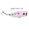 5pcs with Rolling Steel Balls Topwater Popper Lures 4.5cm 3.5g Fishing Lures  Freshwater Fishing