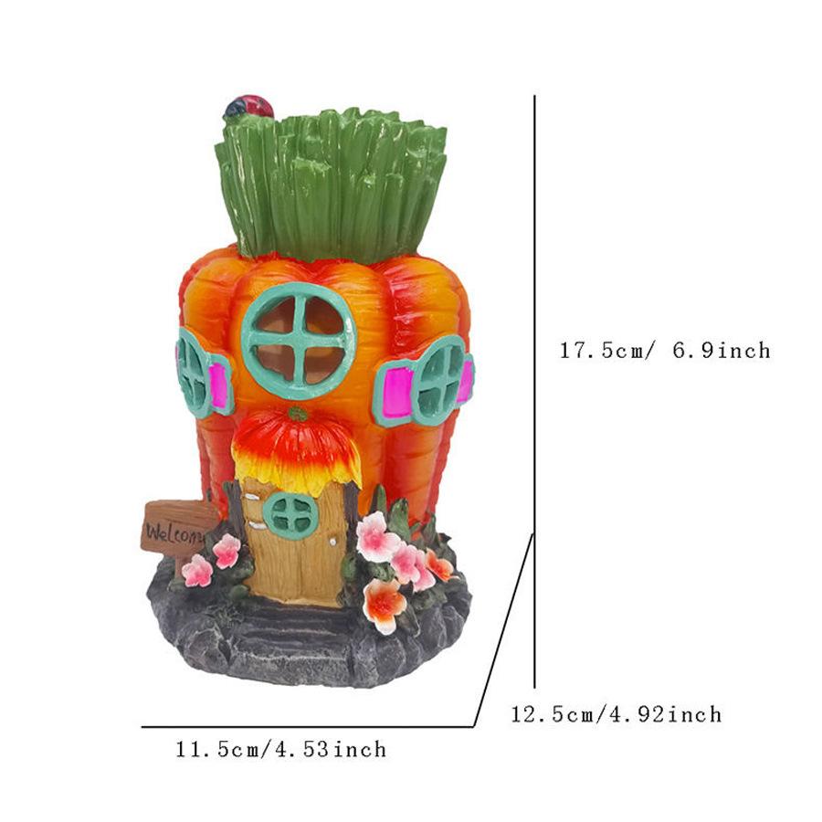 Garden LED Solar Lights Vegetable Light Statue Sculptures Outdoor Figurines Lawn Patio Yard Porch Sunlight Ornament Home Decor