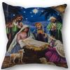 Jesus Series Waterproof Linen Blend Pillowcase Throw Pillow Cover Cushion Cover for Living Room Without Pillow Insert