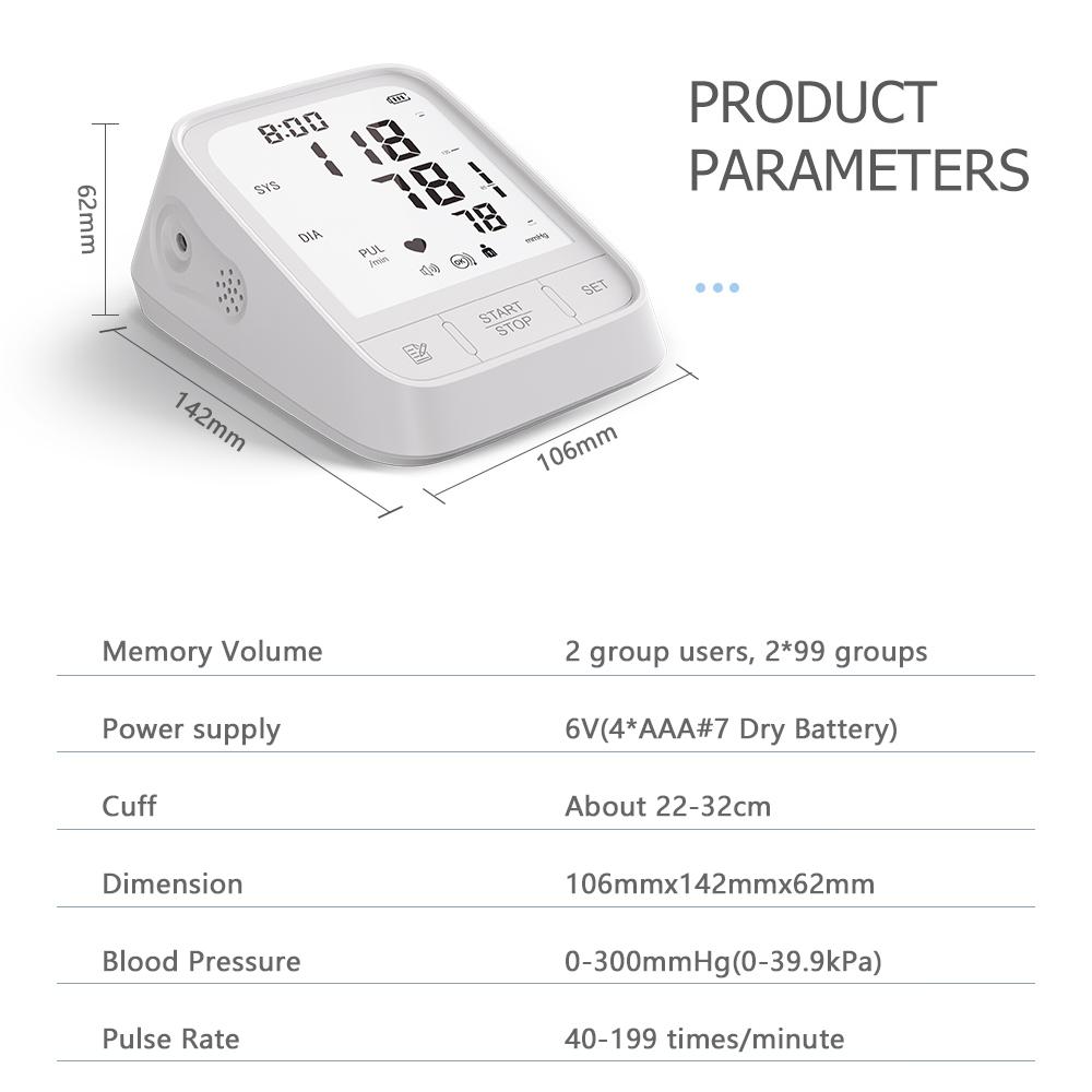 Hospital-Standard BP Measurement Tool Digital Blood Pressure Monitor | Automatic Arm Cuff | Portable & Accurate for Home/Clinic