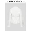 UR2026 Women's Embroidered Pleated Button-Front Shirt