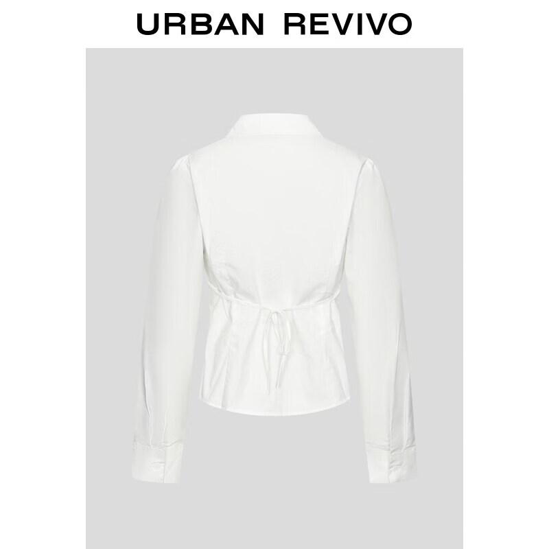 UR2026 Women's Embroidered Pleated Button-Front Shirt