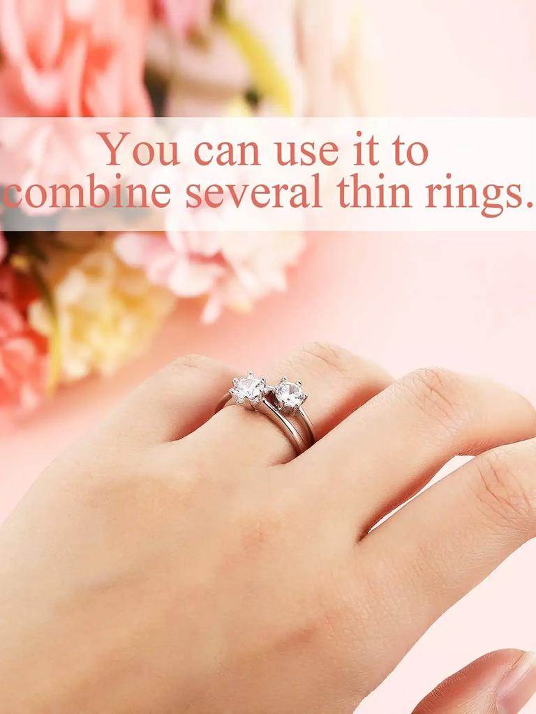 8Pcs/1set Invisible Clear Ring Size Adjuster for Loose Rings Ring Adjuster Ring Sizer Reducer Fit Any Rings Adjuatable Tools