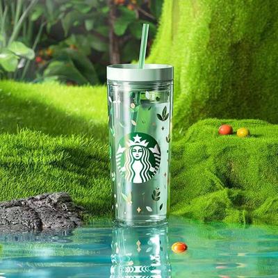 Starbucks Grön Vild Hemlig Genomskinlig Sugrörsmugg