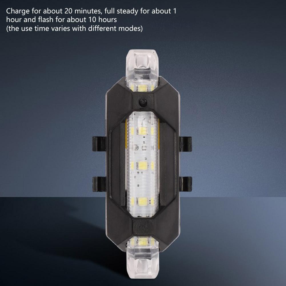 Motorcycle Lights Mini USB Rechargeable Drone Strobe Light  Mountain Bike Cycling Light Safety Warning Light Turn Signal LED