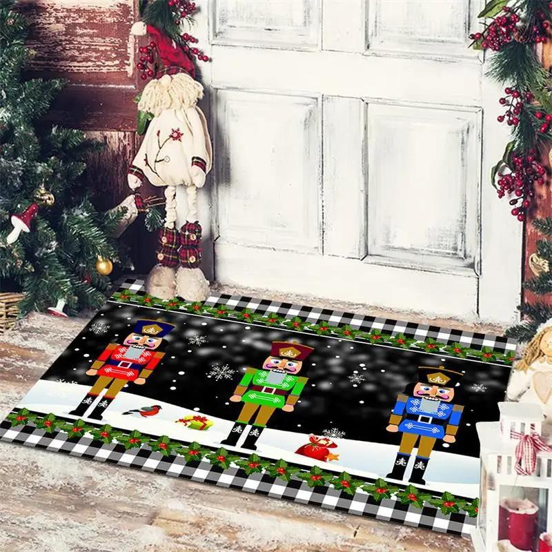 VIKAMA Christmas Decorative Floor Mat, Entrance Welcome Mat, Indoor and Outdoor Carpet, Home Decoration, Happy New Year 2026
