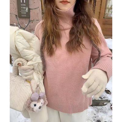 Fashion Thick Long Sleeve Turtleneck Knitted Sweater for Women Autumn and Winter Loose Slim Fit Base Sweaters Tops Women Elegant Casual Jumpers 25442