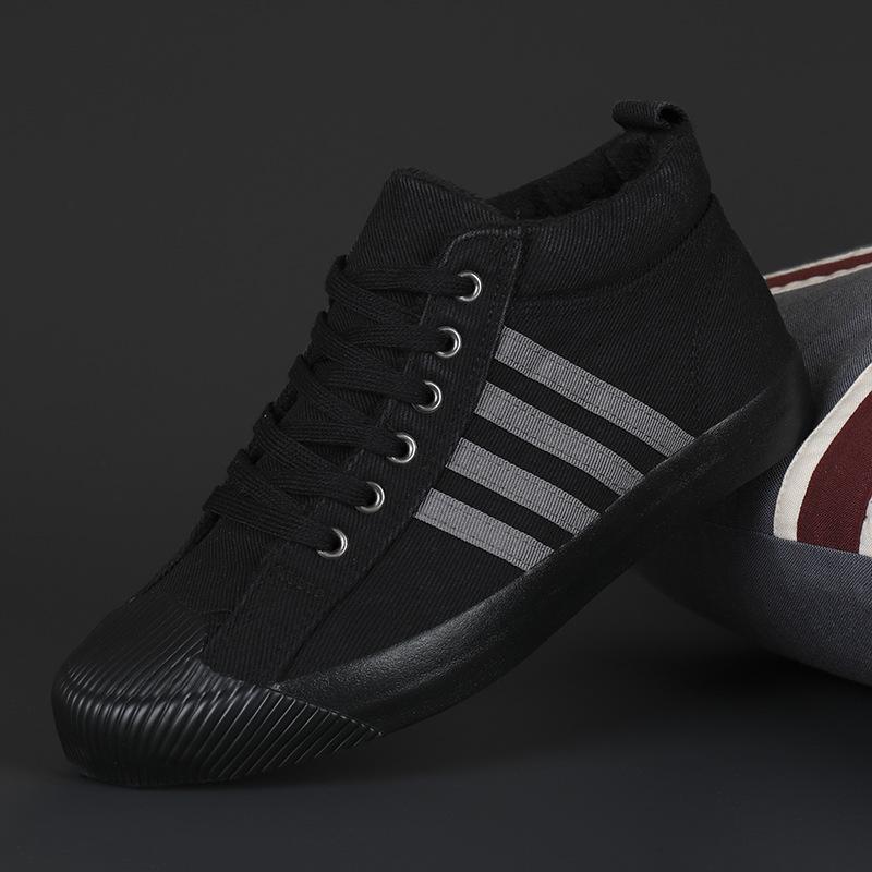 Atmungsaktive Herren High Top Canvas Stiefel Herbst 2024 Basic Casual Schuhe Jugend Trend Mid-Top Designer Schuhe Plüsch Canvas Schuhe