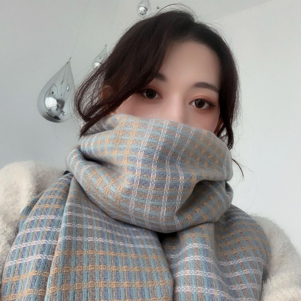 New autumn and winter long scarf women's winter Korean and Japanese version student Christmas imitation cashmere college versatile plaid shawl