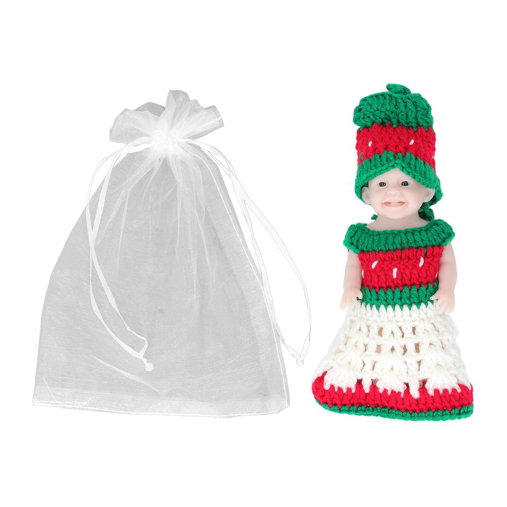 Lifelike Reborn Baby Doll 6 Inch Silicone Newborn Baby Girl Doll with Sweater Birthday Gift for