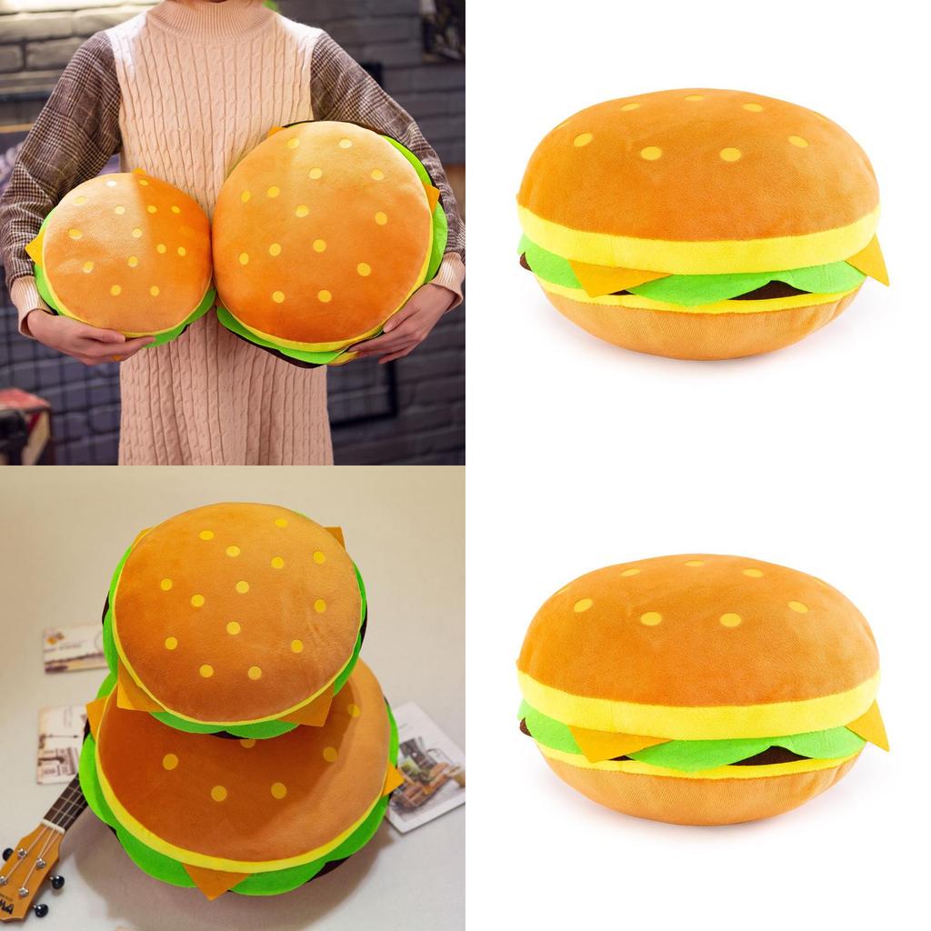 Oreiller Burger en Peluche Coussin Doux en Coton pour Décoration de Salle de Jeux pour Enfants