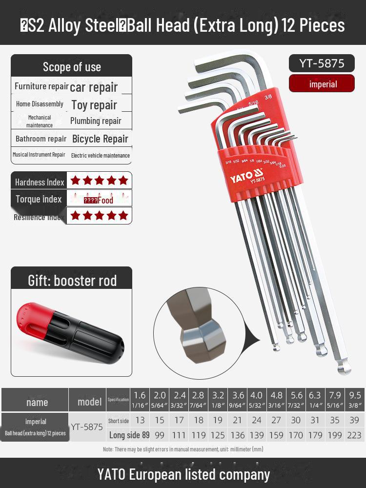 Yiertuo Hexagonal Wrench & Screwdriver Set