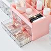 Suport roz pentru pixuri pentru masă, organizează, cutie mică și convenabilă de depozitare pentru uz la birou și acasă, birou cu 4 sertare, depozitare, multifuncțional, articole,