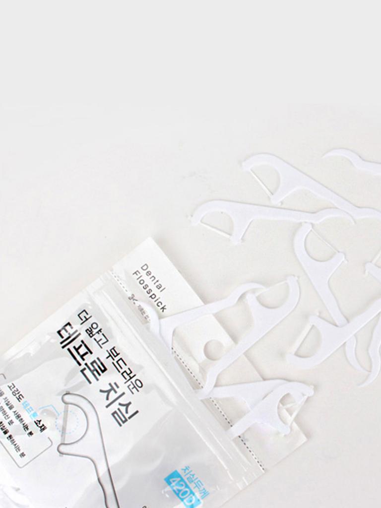 Teflon Dental Floss Picks, 40 Count, Resealable Bag