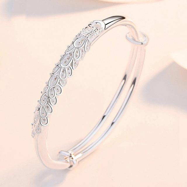 New Korean Fashion 925 Sterling Silver Lucky Beads Bangles For Women Bracelets Luxury Designer Party Wedding Jewelry Gifts