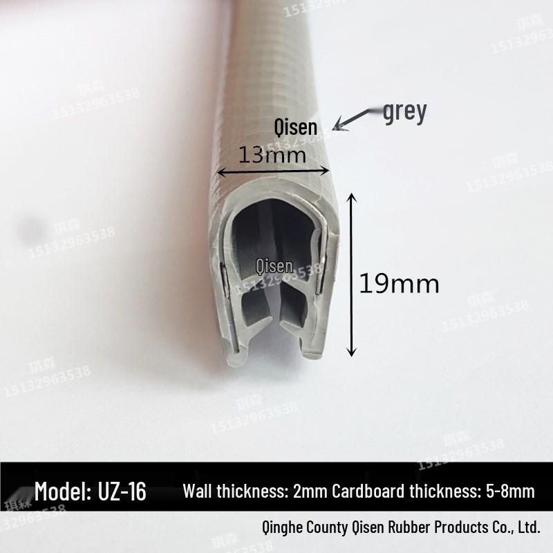 U-formad gummitätningskantlist för metallskydd