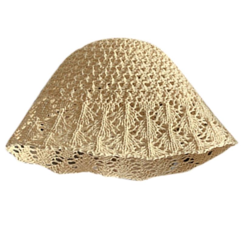

Casual Solid Color Fisherman Hat Summer Hollow Bucket Hat Basin Hat Sunscreen for Sun Visor Hat for Outdoor Activities 1 бежевый