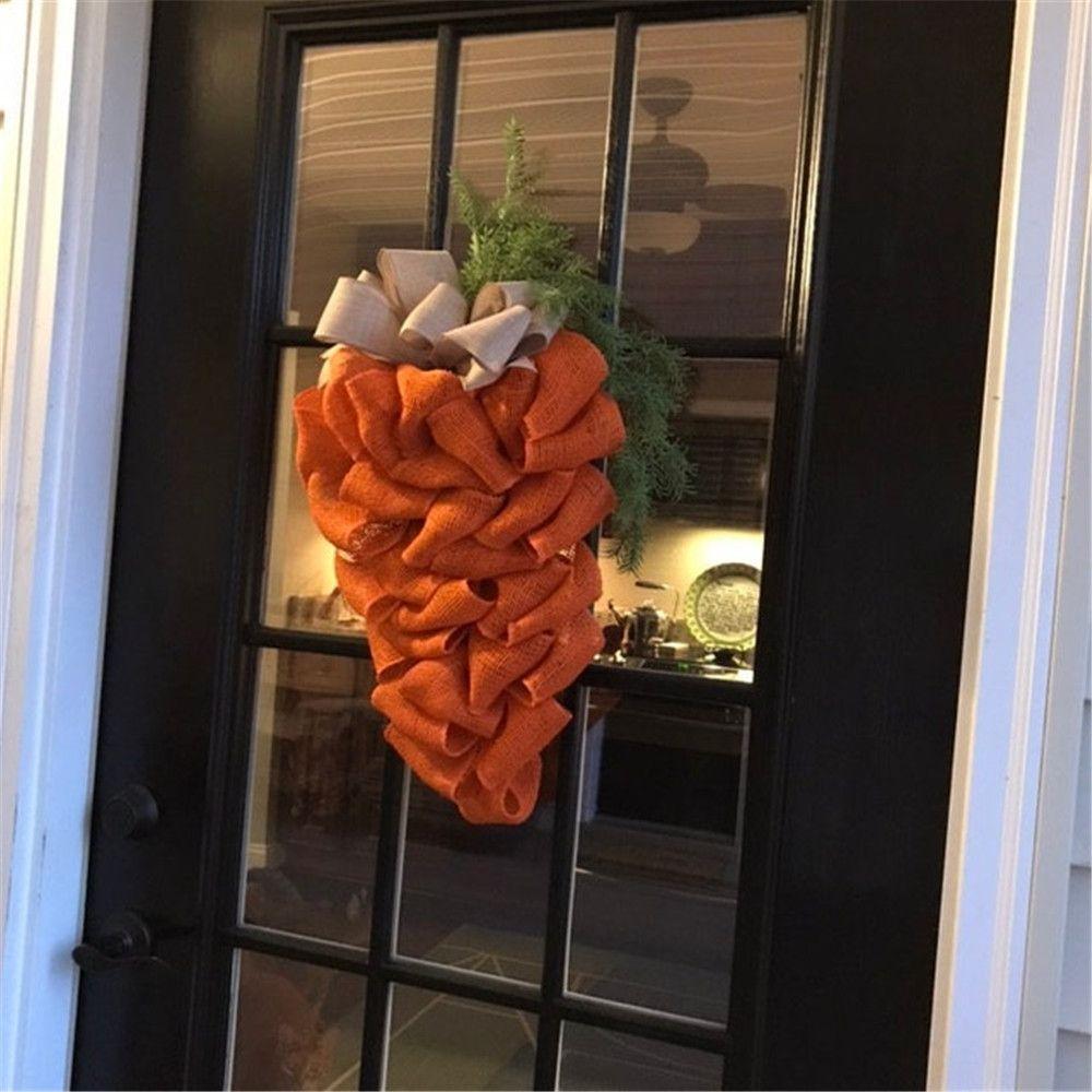 

2022 Украшения для дома Искусственные растения Галстук-бабочка Дверная отделка Морковь Пасхальный день Украшение Венок