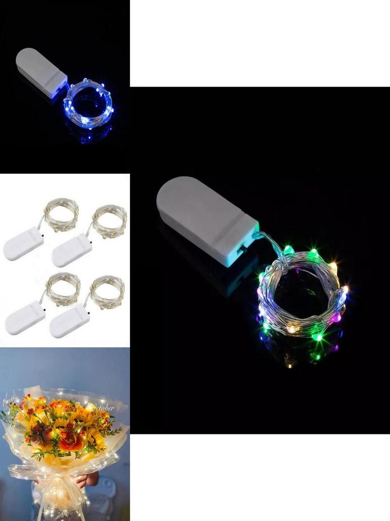 LED-Kupferdraht-Lichterkette mit Knopfzellen-Batteriepack für die Außen-Gartendekoration