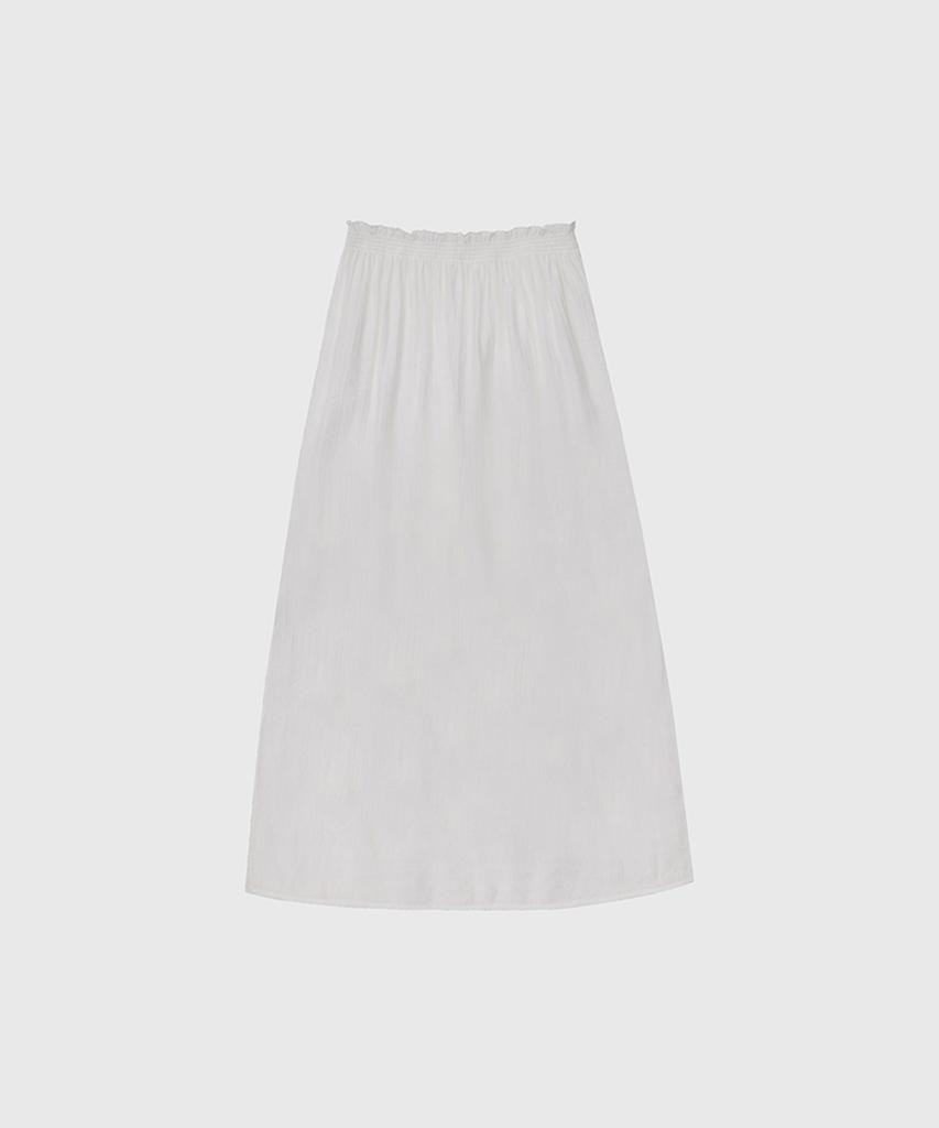 Kwinseulaebis See-Through Wrinkle Slit Layered Skirt