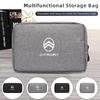 Digital förvaringsväska för bil USB-datakabelorganisatör För Citroen C3 C4 C5 C1 C2 Berlingo Celysee Cactus Picasso Aircross Saxo Grand