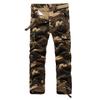 Pantalones Cargo de Hombre de Corte Ajustado con Múltiples Bolsillos, Camuflaje Verde Militar, Pantalones Casuales Resistentes al Desgaste y Versátiles