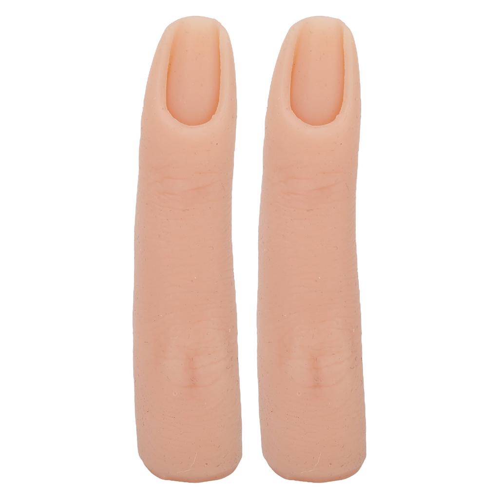 Fake Training Finger Nail Training Finger Bendable Flexible Silicone Practice Finger Model for Tattoo Acupuncture Practice