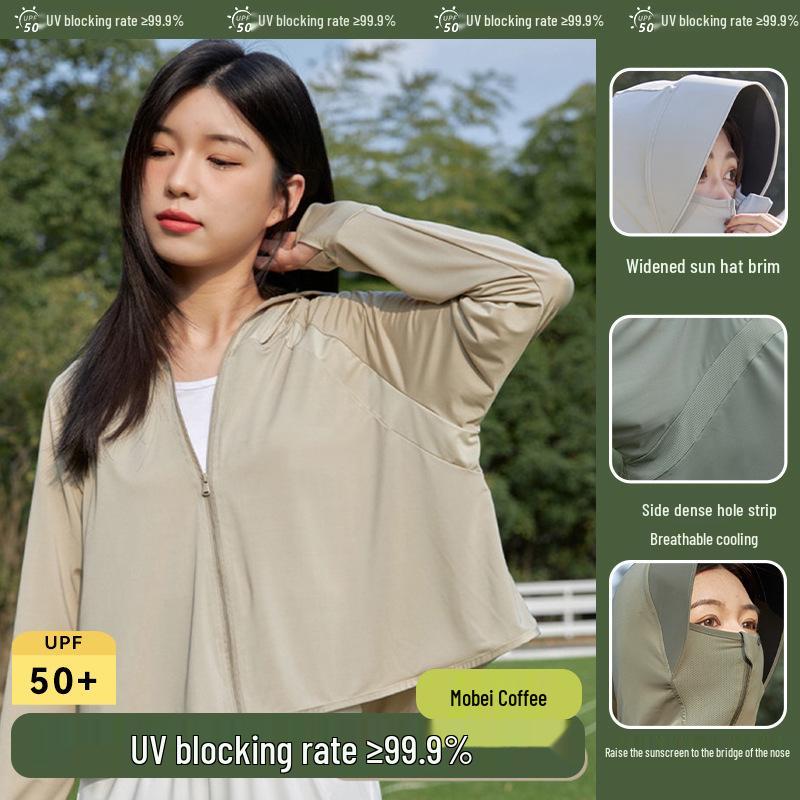 Sonnenschutzjacke für Damen mit LSF 50+ – leicht, kühl, mit Kapuze für den Sommer im Freien 2024.