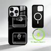 B-Brain and heart Phone Case For iPhone 17 16 15 14 13 12 Pro Max Plus for Mirror Wireless Magnetic Cover