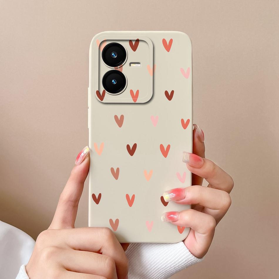 Case For Vivo Y22 Y22S Fundas Fashion Soft Liquid Silicone Camera Protection Bumper For Vivo Y 22 22S VivoY22 Back Cover Mask