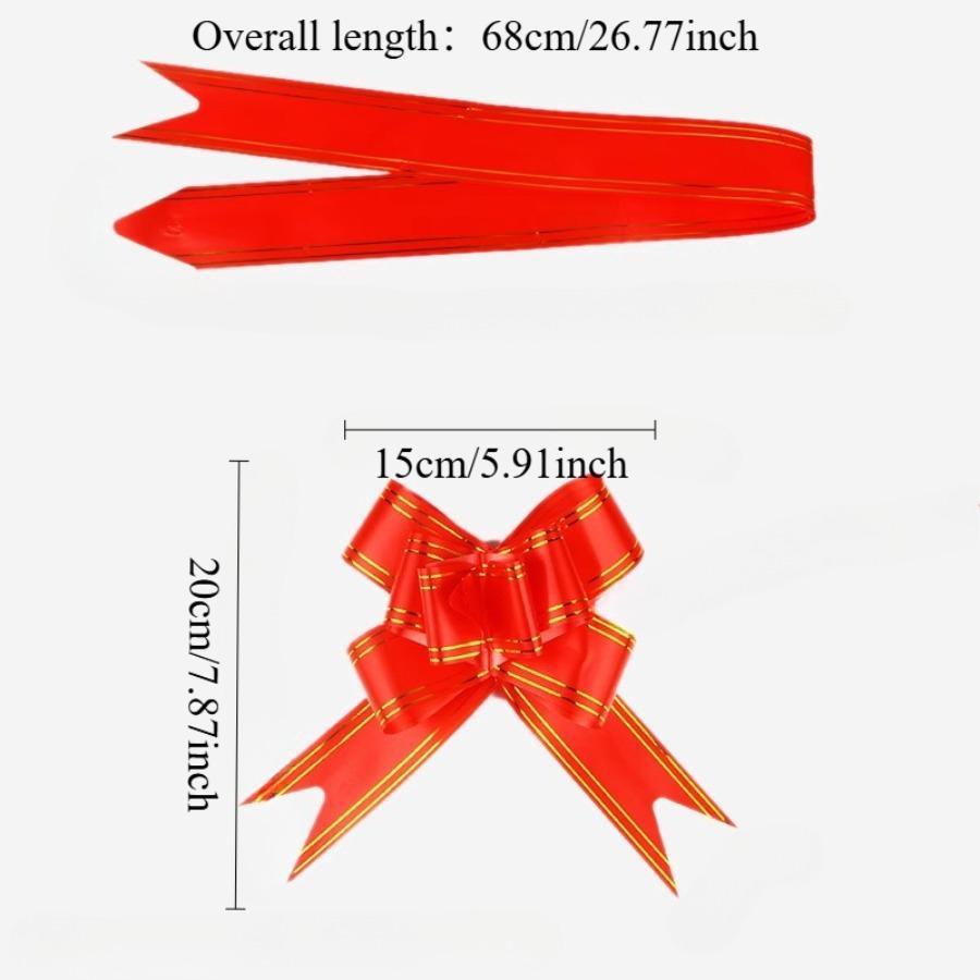 50 szt./zestaw Serpentyny ślubne, Kokardy na klamki drzwi samochodu ślubnego, Kwiaty dekoracyjne, Wstążki kokardki do koszyka z owocami, Kokardy, Odpowiednie do dekoracji świątecznych