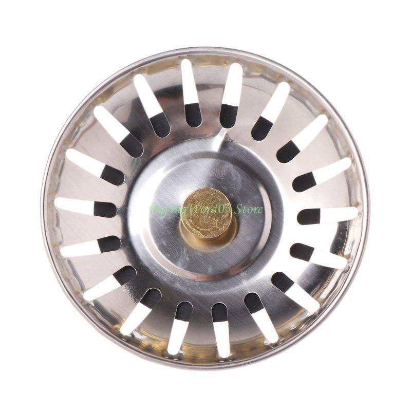 24TE Kitchen Stainless Steel Basin Drain Dopant Sink Strainer Basket Waste Filter