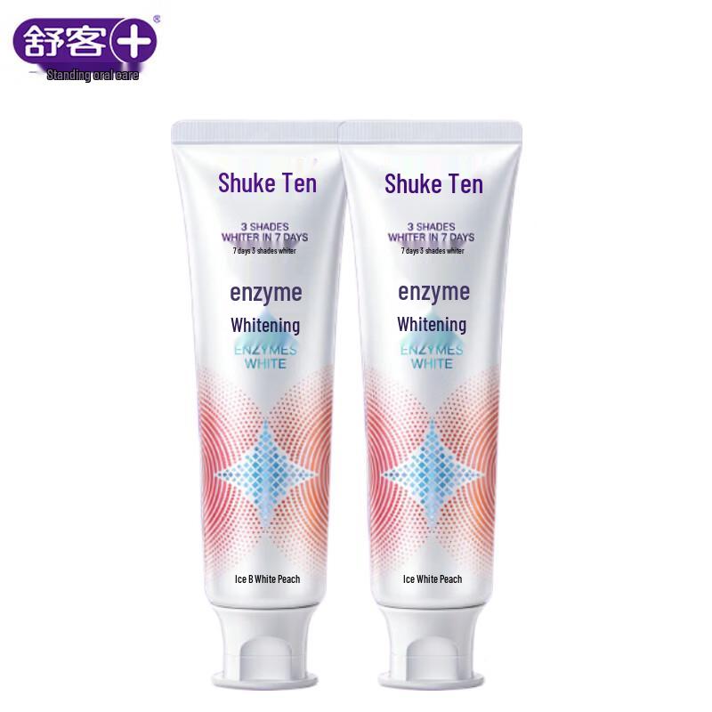 

Shuke Whitening Enzyme Toothpaste (Peach Mint, 2-Pack)