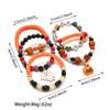 5 Halloween bead bracelets, multiple sets, drip oil little devil pumpkin pendant, soft ceramic bracelet